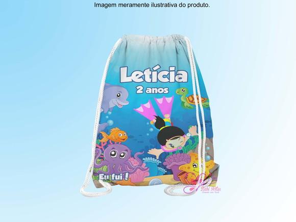 Mochilinha Personalizada Fundo do Mar