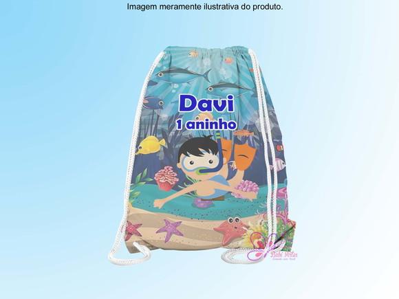 Mochilinha Personalizada Fundo do Mar