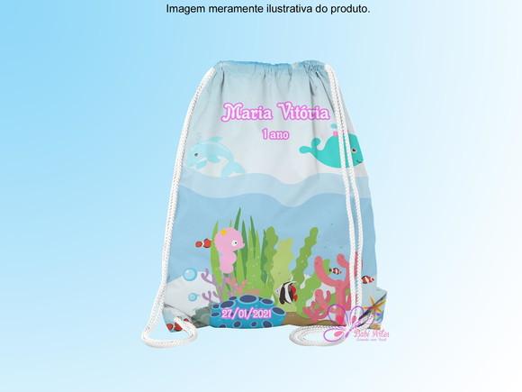 Mochilinha Personalizada Fundo do Mar