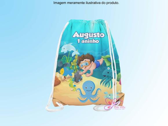 Mochilinha Personalizada Fundo do Mar