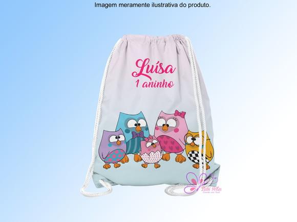 Mochilinha Personalizada Corujinhas Bubu