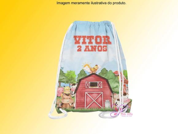 Mochilinha Personalizada Fazendinha
