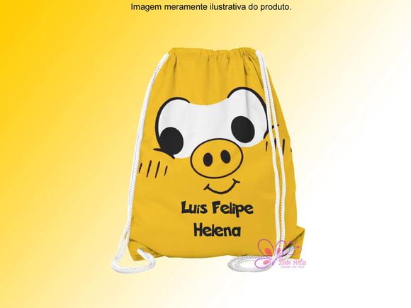 Mochilinha Personalizada Porquinho Chovinista