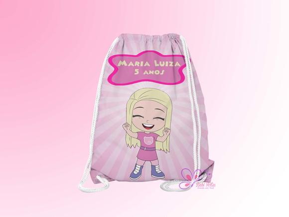 Mochilinha Personalizada Aventureira Rosa