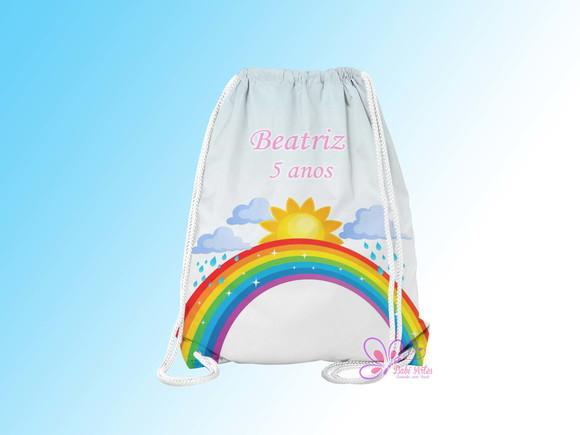 Mochilinha Personalizada Arco Iris
