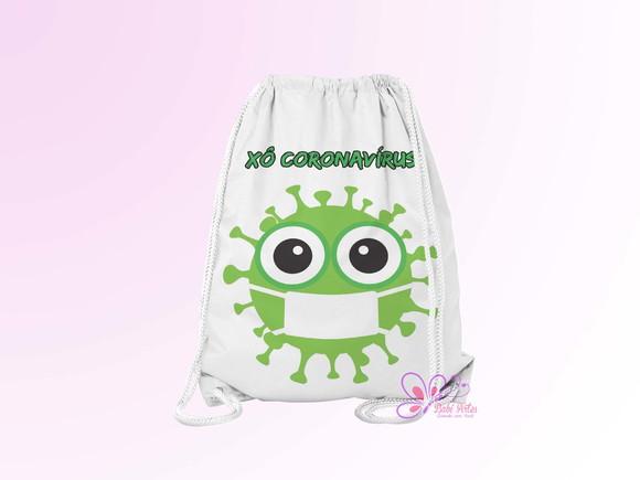 Mochilinha Personalizada Xô Coronavírus