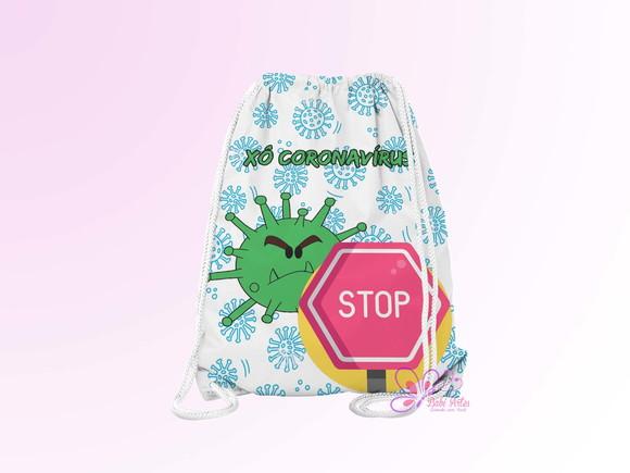 Mochilinha Personalizada Xô Coronavírus