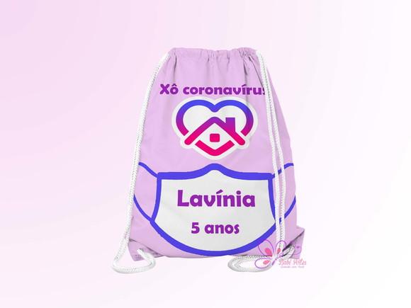 Mochilinha Personalizada Xô Coronavírus
