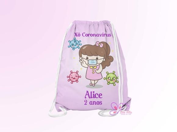 Mochilinha Personalizada Xô Coronavírus