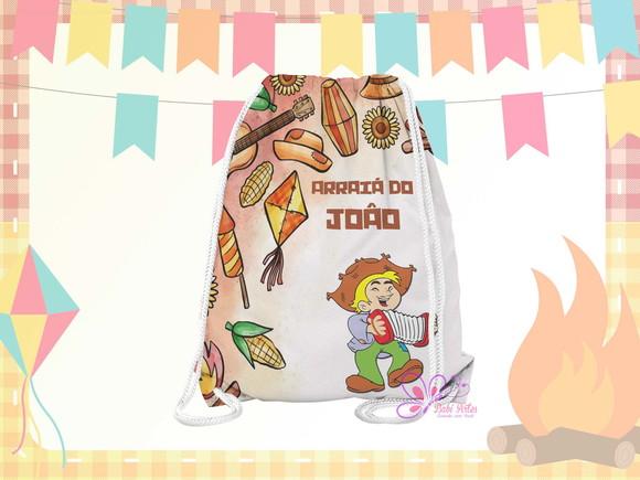 Mochilinha Personalizada 19x28cm Festa Julina