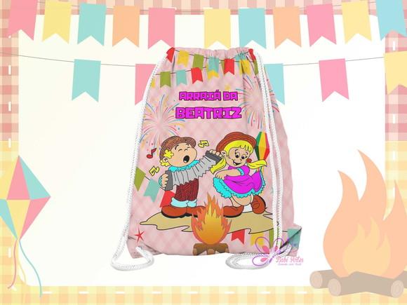 Mochilinha Personalizada 19x28cm Festa Julina