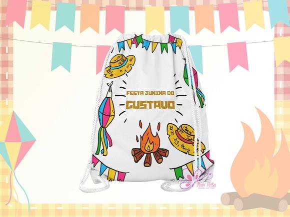 Mochilinha Personalizada 19x28cm Festa Julina