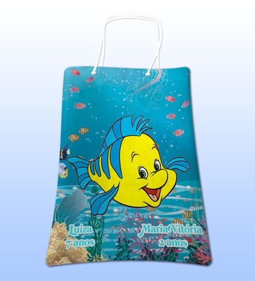 Sacolinhas Ecobag Personalizadas a Pequena Sereia
