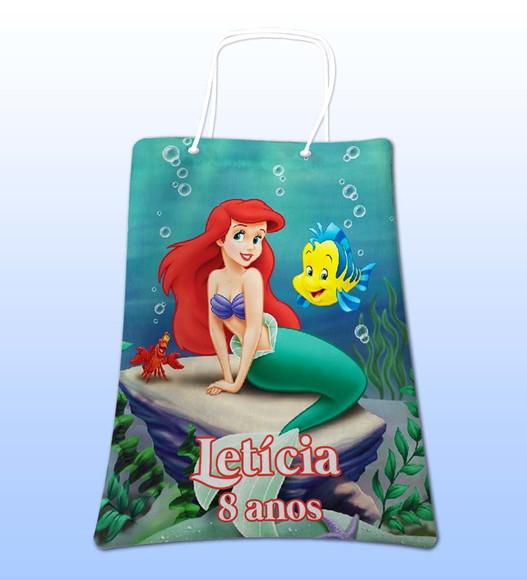 Sacolinhas Ecobag Personalizadas a Pequena Sereia