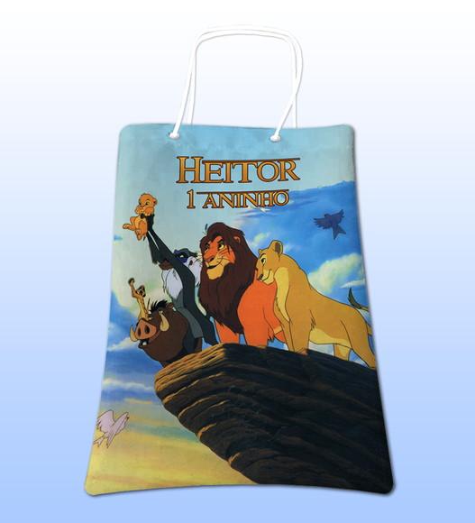 Sacolinhas Ecobag Personalizadas o Rei Leão