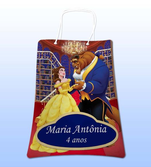Sacolinhas Ecobag Personalizadas a Bela e a Fera