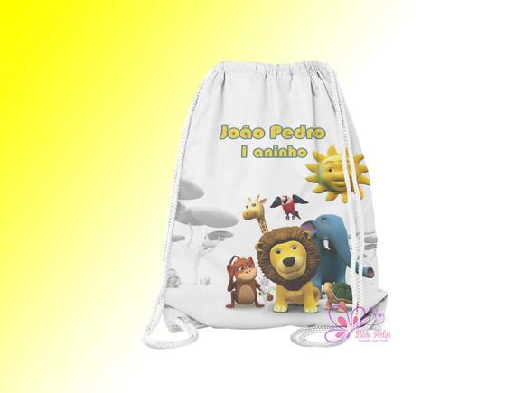 Mochilinha Personalizada Turminha do Paraíso