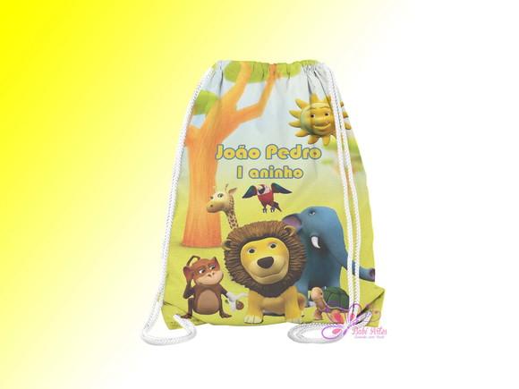 Mochilinha Personalizada Turminha do Paraíso
