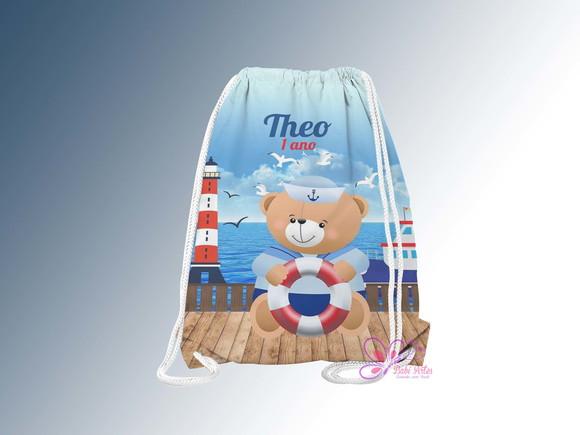 Mochilinha Personalizada Ursinho Marinheiro