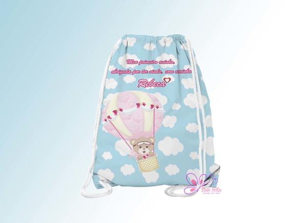 Mochilinha Personalizada Ursinho Aviador