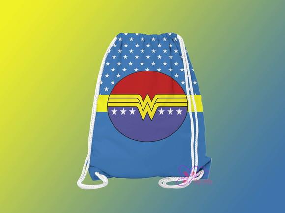 Mochilinha Personalizada Mulher Maravilha