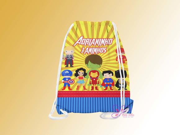 Mochilinha Personalizada Super Herois Cute