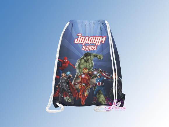 Mochilinha Personalizada 19x28cm Vingadores