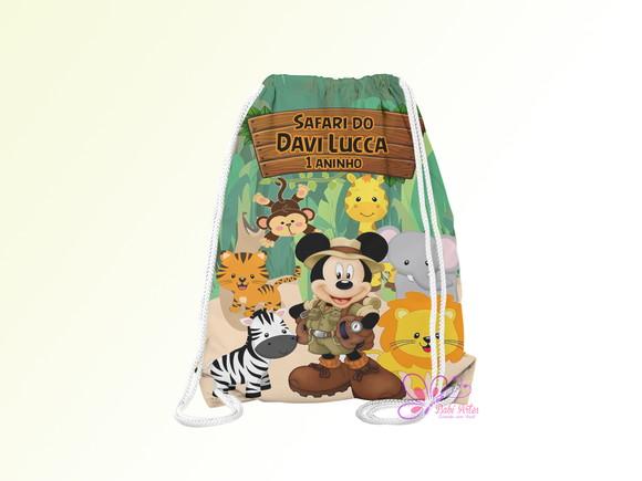 Mochilinha Personalizada 19x28cm Safari