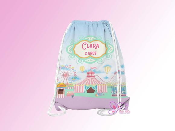 Mochilinha Personalizada Parque de Diversões