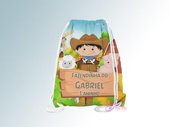 Mochilinha Personalizada Fazendinha