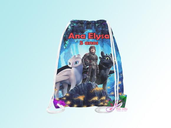 Mochilinha Personalizada Como treinar seu Dragão