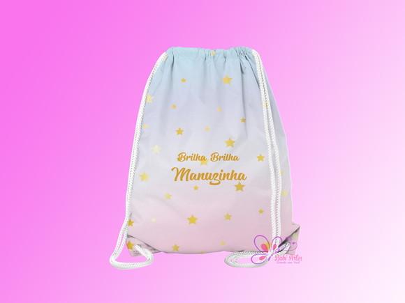 Mochilinha Personalizada Brilha Brilha Estrelinha