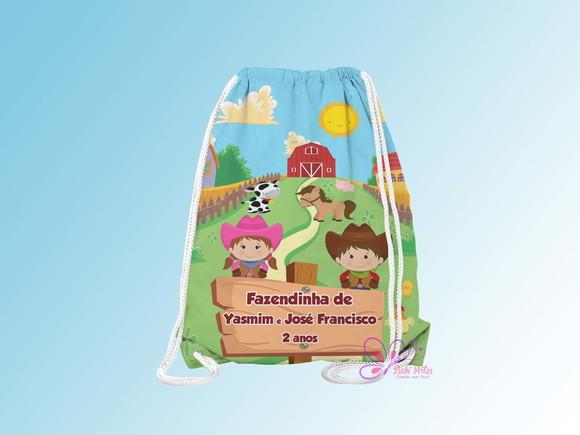 Mochilinha Personalizada Fazendinha
