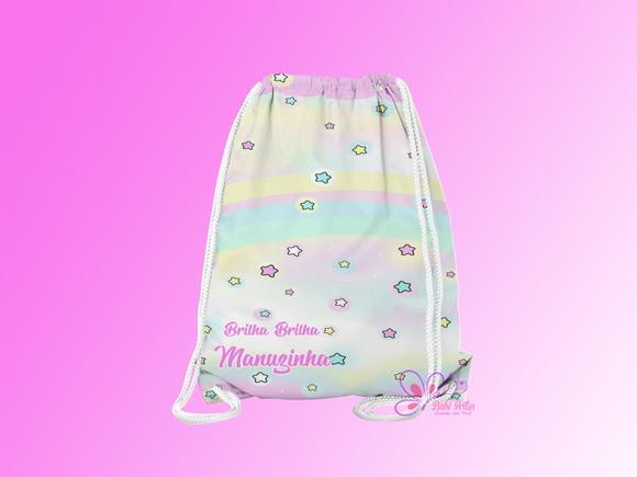 Mochilinha Personalizada Brilha Brilha Estrelinha