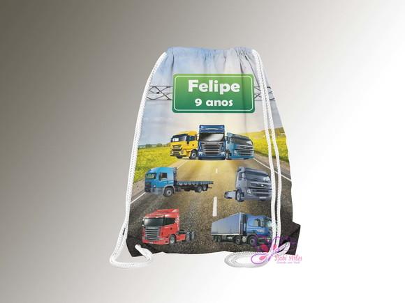 Mochilinha Personalizada Caminhão