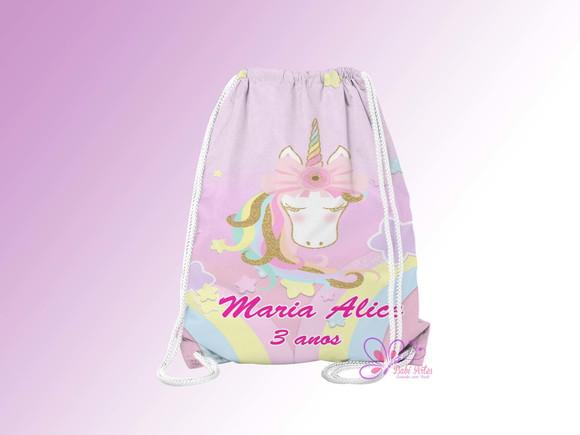 Mochilinha Personalizada Unicórnio