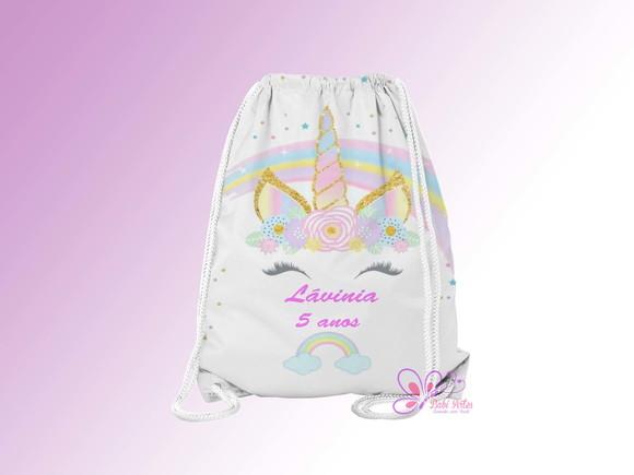 Mochilinha Personalizada Unicórnio