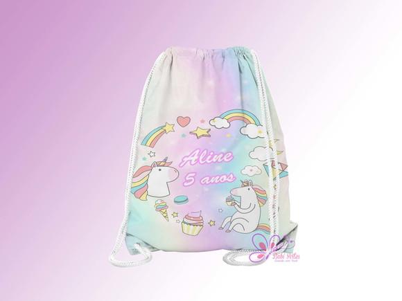 Mochilinha Personalizada Unicórnio
