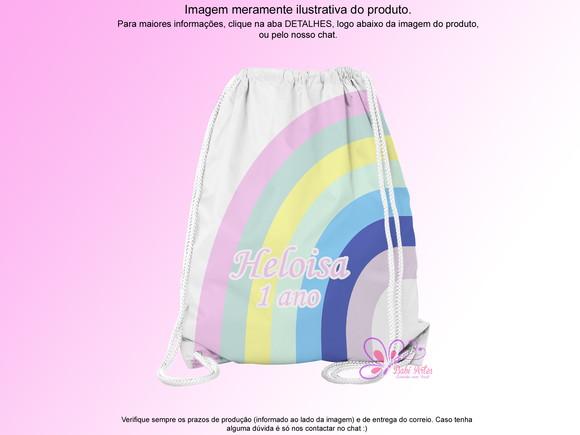 Mochilinha Personalizada Arco Iris Candy Color
