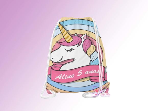 Mochilinha Personalizada Unicórnio