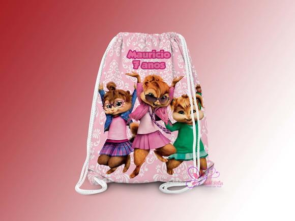 Mochilinha Personalizada Alvin e os Esquilos