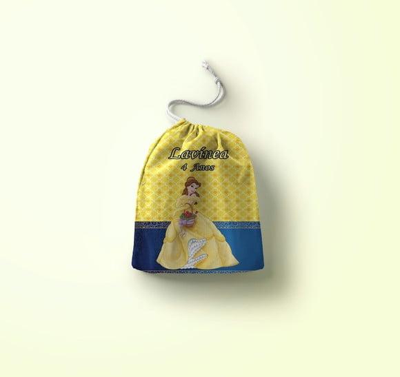 Saquinho Surpresa Personalizado 15x20cm a Bela e a Fera