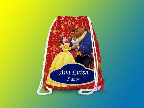 Mochilinha Personalizada a Bela e a Fera