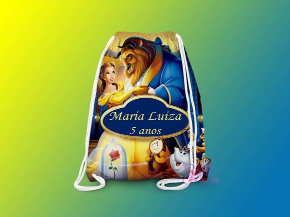 Mochilinha Personalizada a Bela e a Fera