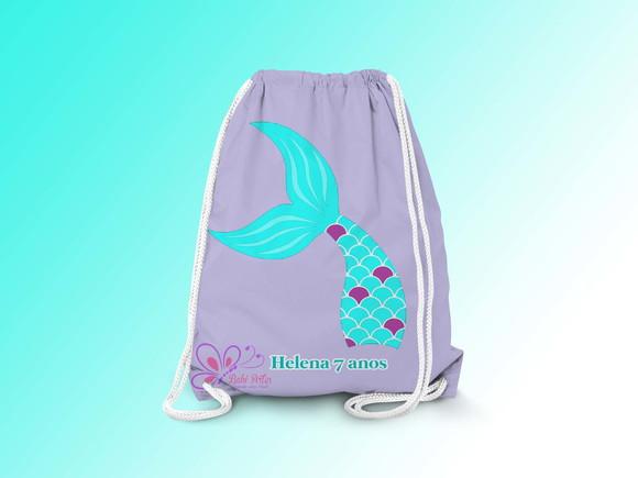 Mochilinha Personalizada Sereia