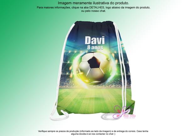 Mochilinha Personalizada 19x28cm Futebol
