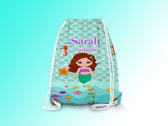 Mochilinha Personalizada a Pequena Sereia