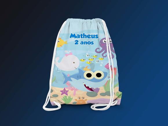 Mochilinha Personalizada Baby Shark