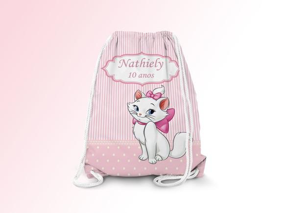 Mochilinha Personalizada Gatinha Marie