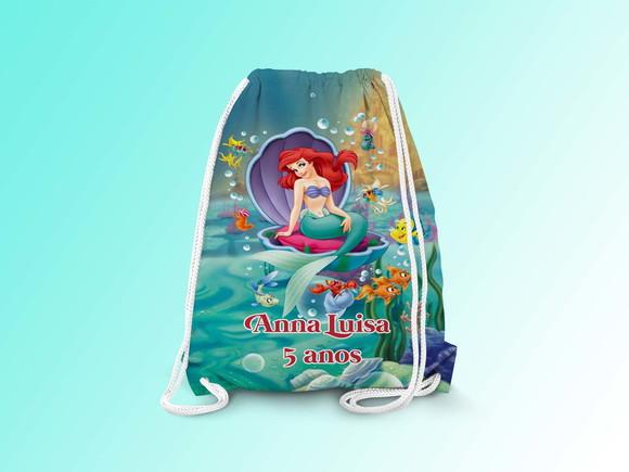 Mochilinha Personalizada a Pequena Sereia